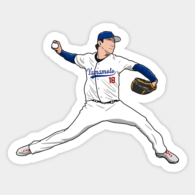 Pitching yamamoto Sticker by Bestmatch